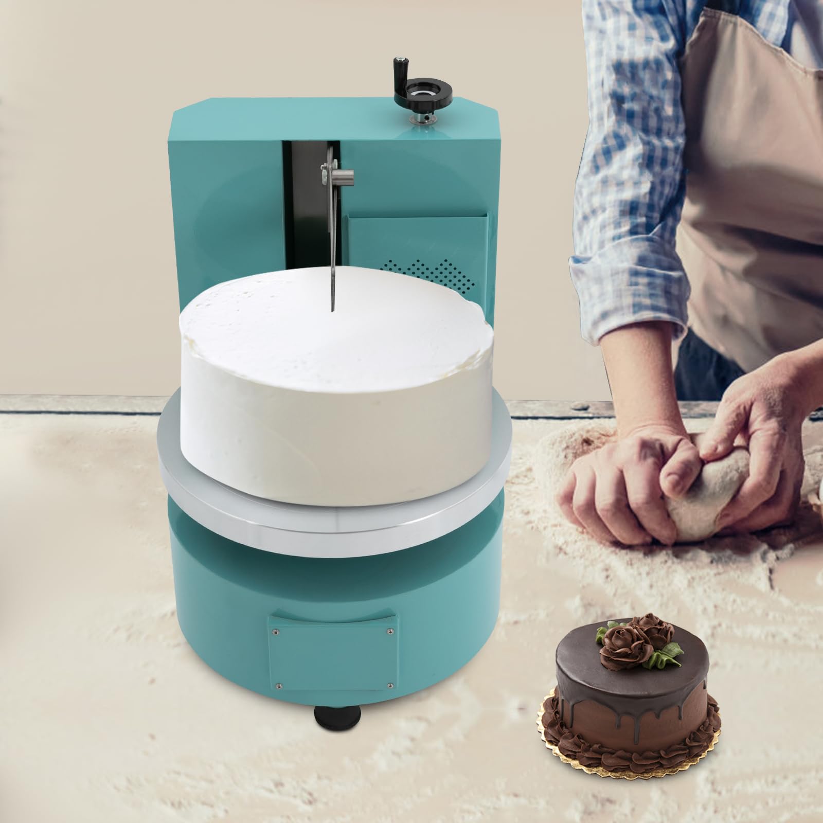 Cream Jam Spreader, 110V 80W Tabletop Cake Coating Machine, Automatic Cake Spreader for 4-12 inches