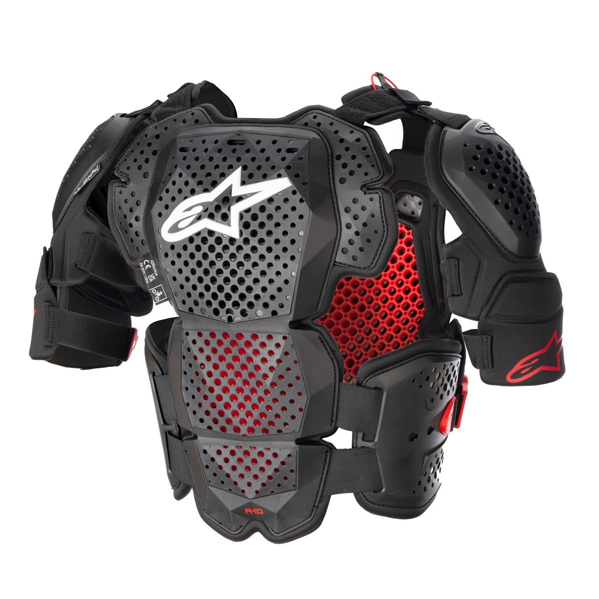 Alpinestars Brustpanzer A-10 V2 Anthrazit/Schwarz/Rot