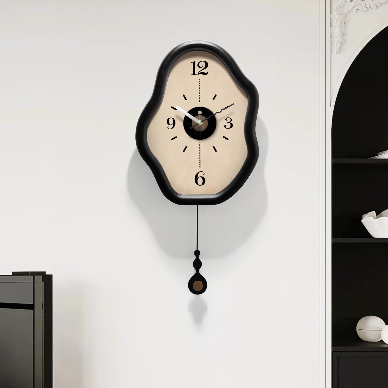 Horloge murale décorative silencieuse à piles pour effacer les bruits de tic-tac