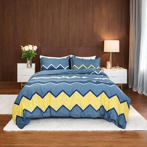 Miniatura 8 de Usfivefam Juego de funda de edredón bohemio tamaño Queen, juego de funda de edredón reversible de lujo bohemio a rayas con cierre de cremallera,