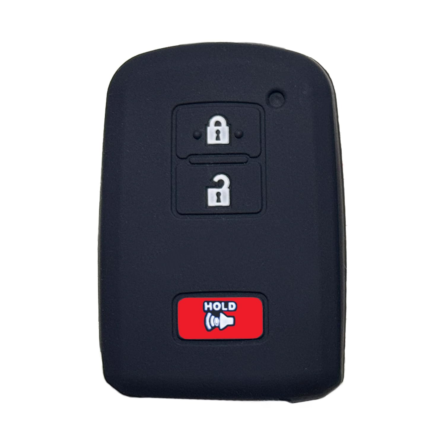 Key Fob Cover Tacoma Tundra: 3 Buttons Silicone Key Fob Case Fit for Toyota Prius C V Land Cruiser Tacoma HYQ14FBA 899040E091 899040E090 899040E092 2814512110 2012 to 2023 Black Remote Protector