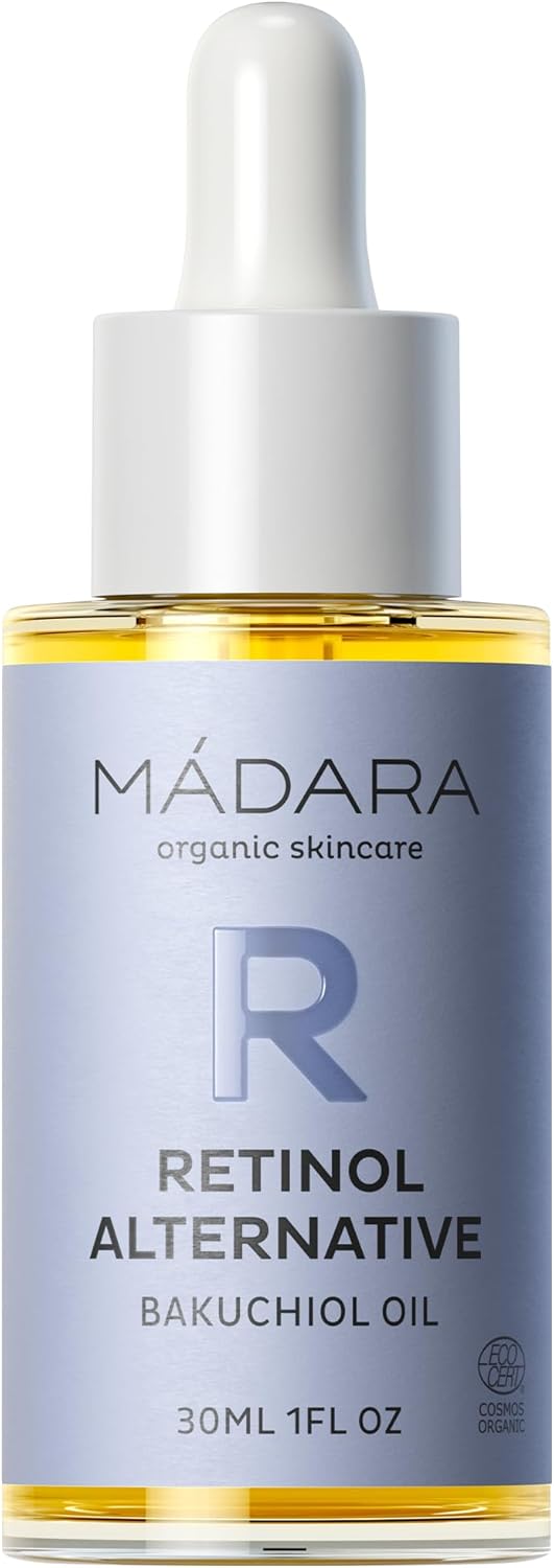 MÁDARA Retinol Alternative Bakuchiol Oil – Natural Anti Ageing Serum Oil for Wrinkles & Fine Lines – Organic Rejuvenating Facial Oil for Radiance & Elasticity – Vegan – 30m