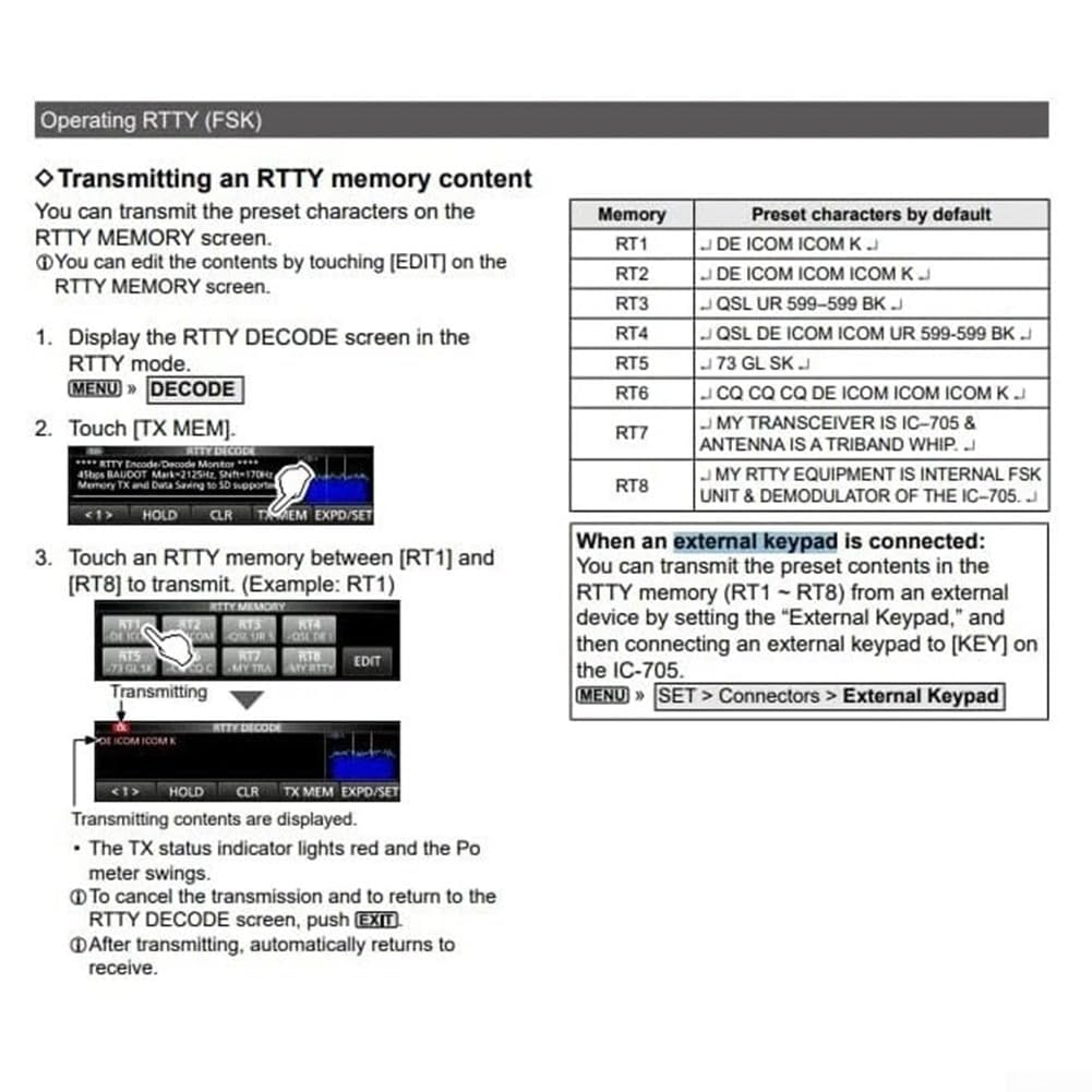 Zewnętrzna klawiatura sterująca do radia ICOM IC-705 IC-7100 IC-7300 IC-7410 IC-9700 obsługująca skróty SSB CW i RTTY