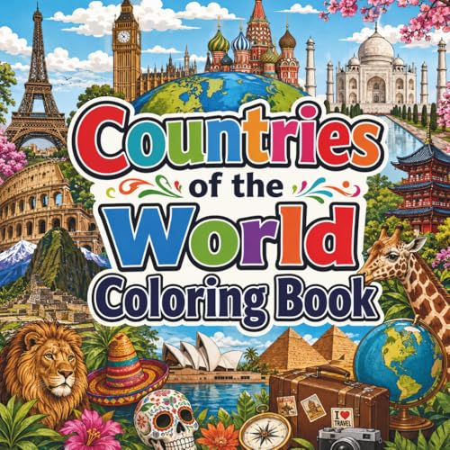 Countries of the World Coloring Book: A Fun Travel Adventure with 50 Amazing Country-Themed Coloring Pages