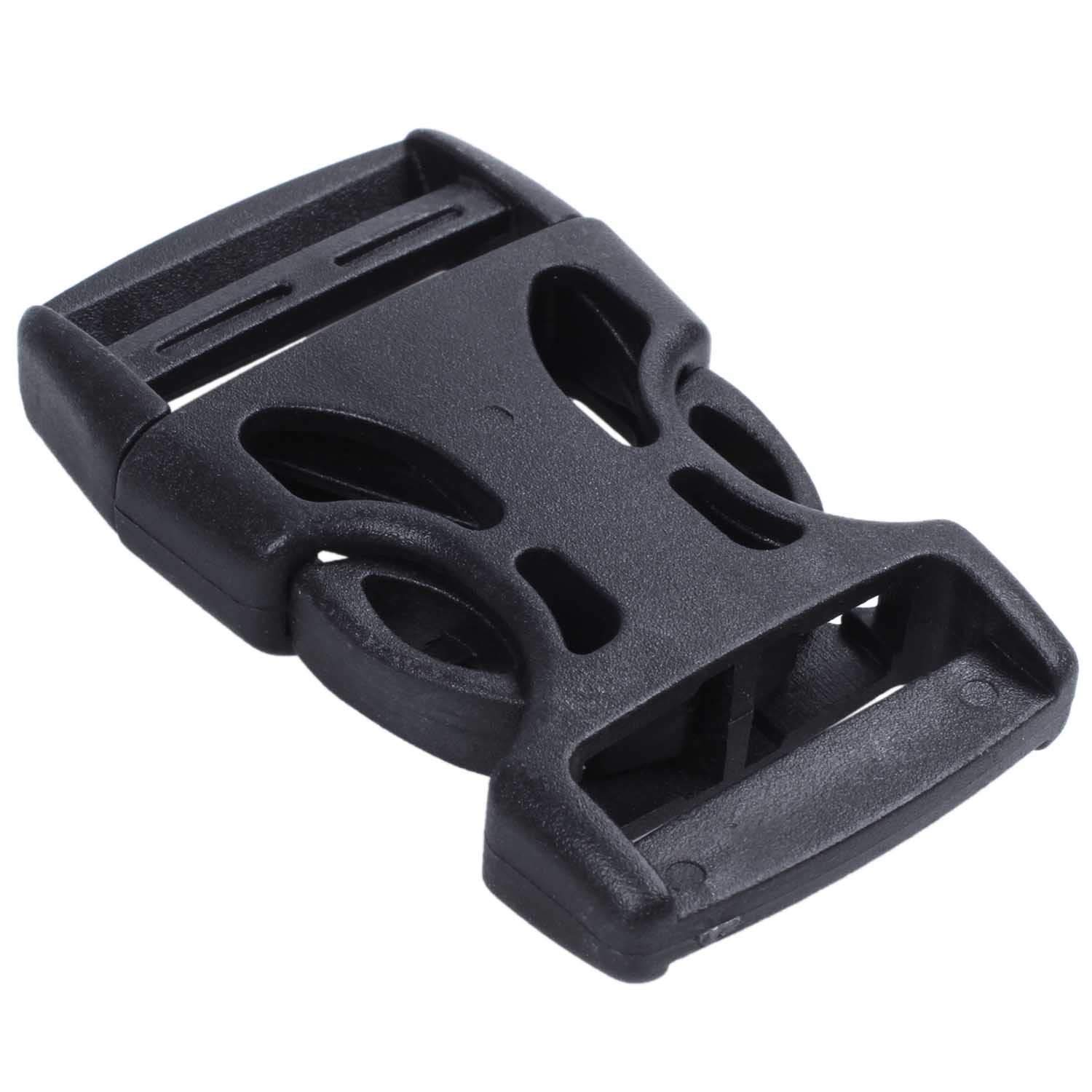 Claztyict Black 4Pcs Plastic Side Quick Release Buckles Clip For 25Mm Webbing Band
