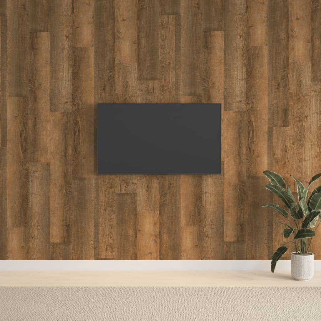 Materiały budowlane, panele ściennePanele ścienne wygląd drewna brązowy PCW 2,06 m²