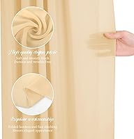 Vista 3 de 4 paneles de tela drapeada para arco de boda, cortinas de champán de 28 pulgadas x 20 pies, cortina de gasa transparente, cortinas de techo