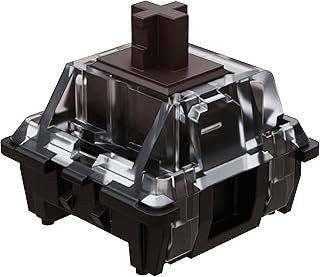 Gateron KS-15 Optical Switches for MX Mechanical Gaming Keyboard | 55g Force | Tactile| Clear Top RGB Switches for Backlit Keyboard | (90 PCS, Brown)