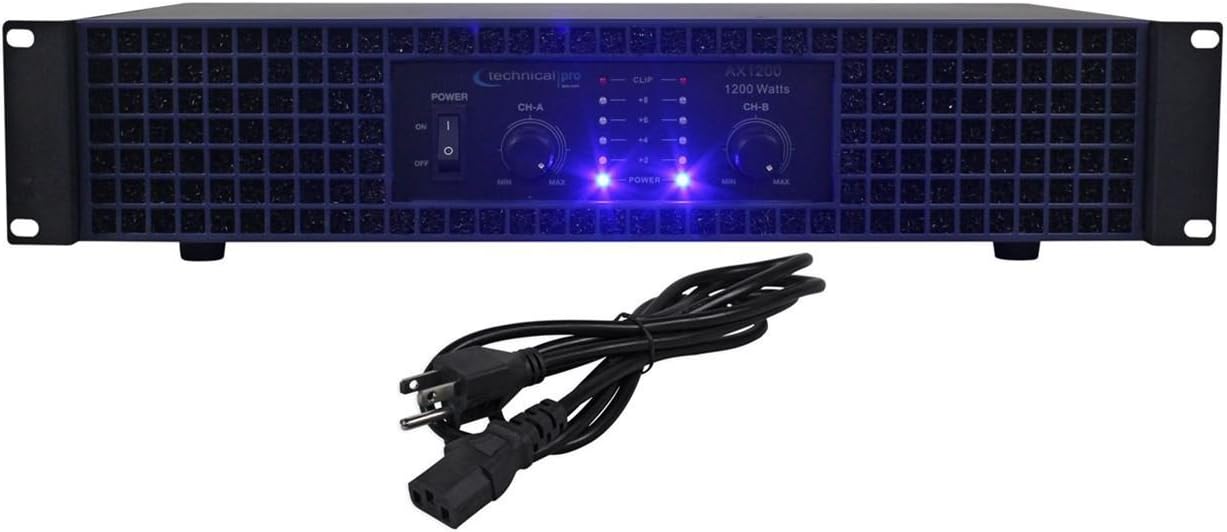 2 Rockville RSG10 10" PA Speakers+Technical Pro AX1200 1200w Power DJ Amplifier