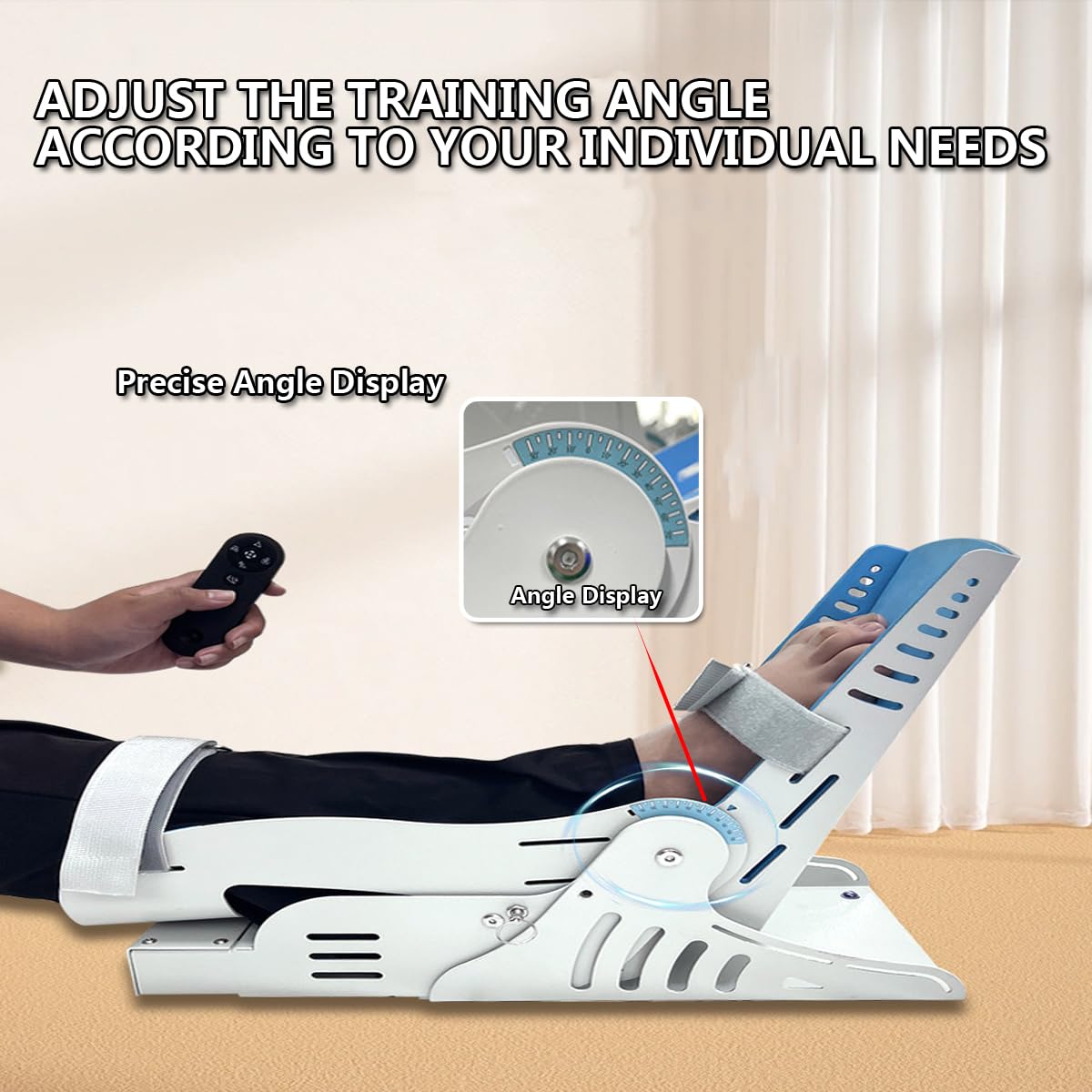 Electric Ankle Strengthener Trainer - Sprzęt do rehabilitacji stóp z pilotem, pełne ćwiczenie kątowe dla skutecznego wsparcia ruchu kostki i stopy