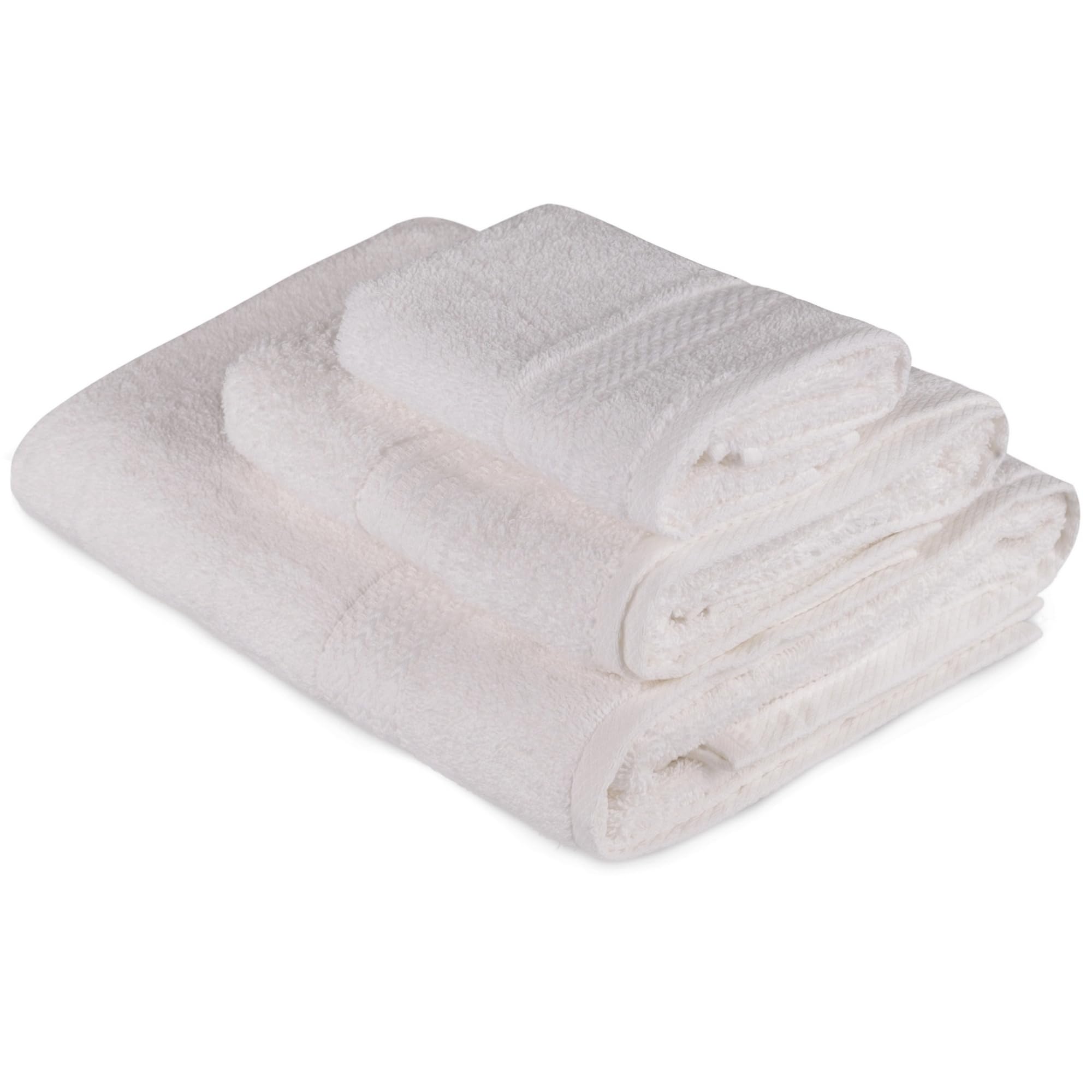 WELL HOME MOBILIARIO & DECORACIÓN Towel Set (3 Pieces) White, 70x140