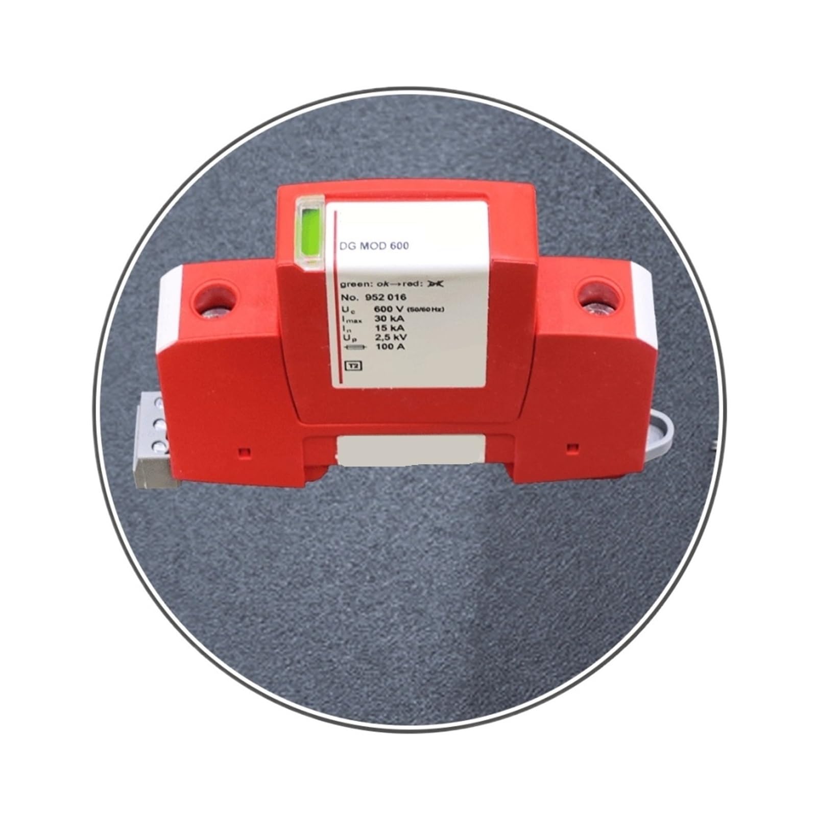 Module parafoudre 952096 DG S 600 FM, Dispositif de Protection Contre Les surtensions pour Rail DIN Type 2, 600 VCA 30 kA
