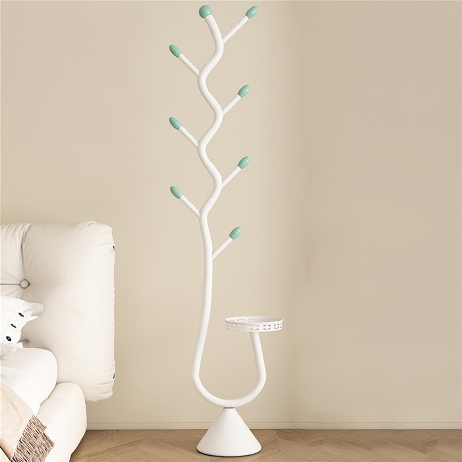 Portemanteau arbre en métal autoportant à 8 crochets pour entrée