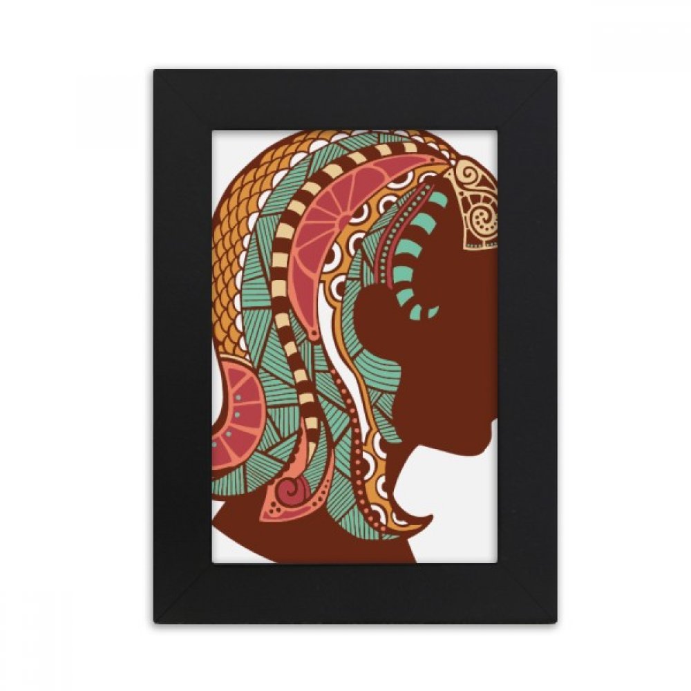 Cadre photo Vierge Constellation du Zodiaque noir 10x15 cm style peinture d'art multicolor