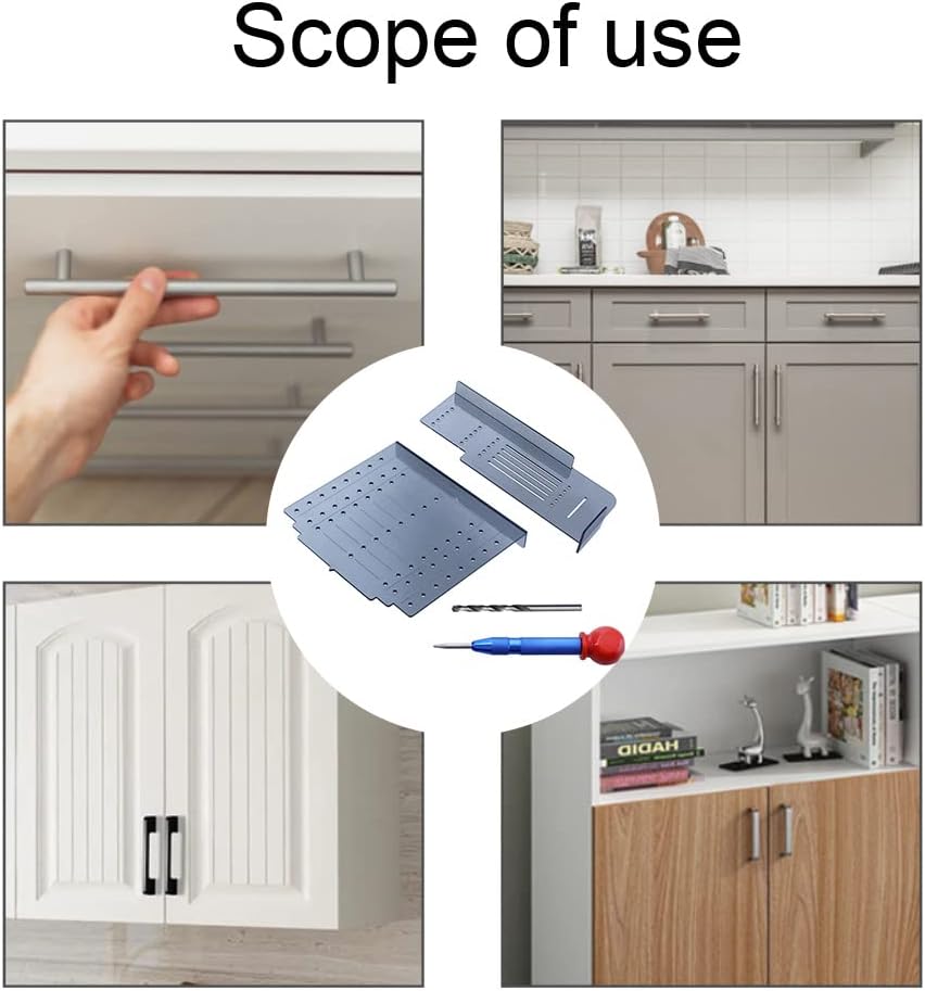 Silver Cabinet Pull/Knob Hardware Template Tool - Plastic Pull/Knob Templates