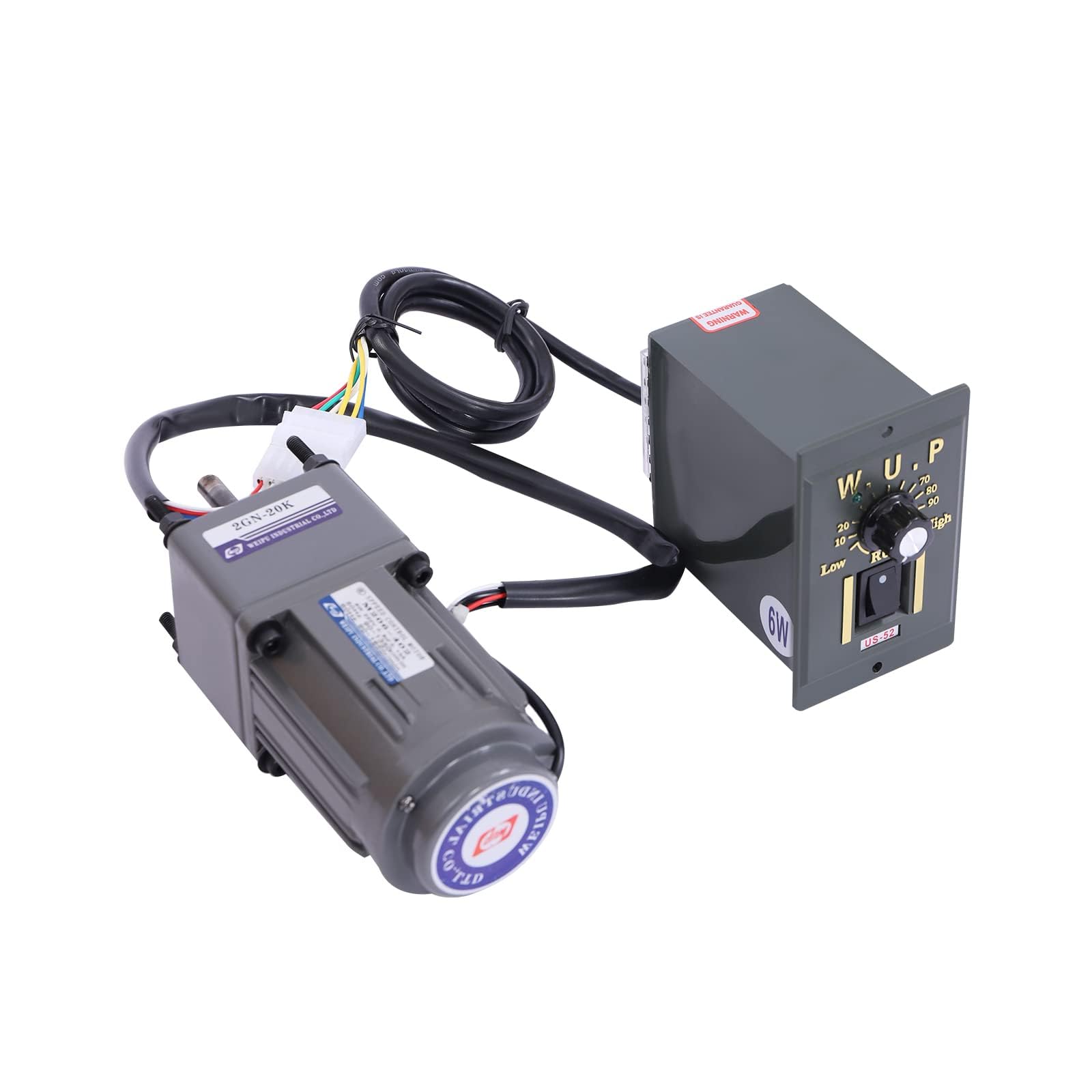Silnik przekładniowy, silnik elektryczny z przekładnią ślimakową, 6 W, 220 V, silniki z regulacją prędkości obrotowej z przekładnią redukcyjną 20 K