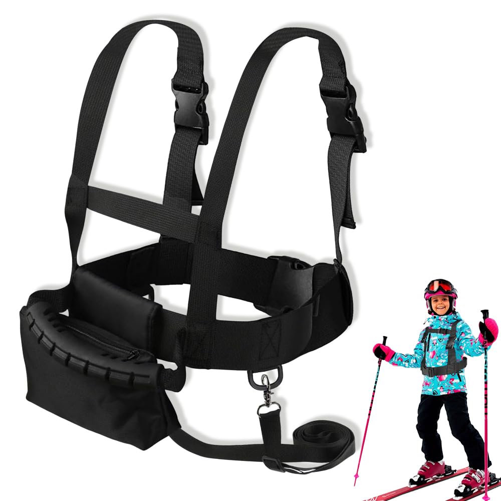 Imbracatura da Sci per Bambini, Imbracatura da Allenamento Guinzaglio per Sci Imbracatura da Sci e Snowboard per bambini Rimovibile per Principianti Ragazzi Ragazze