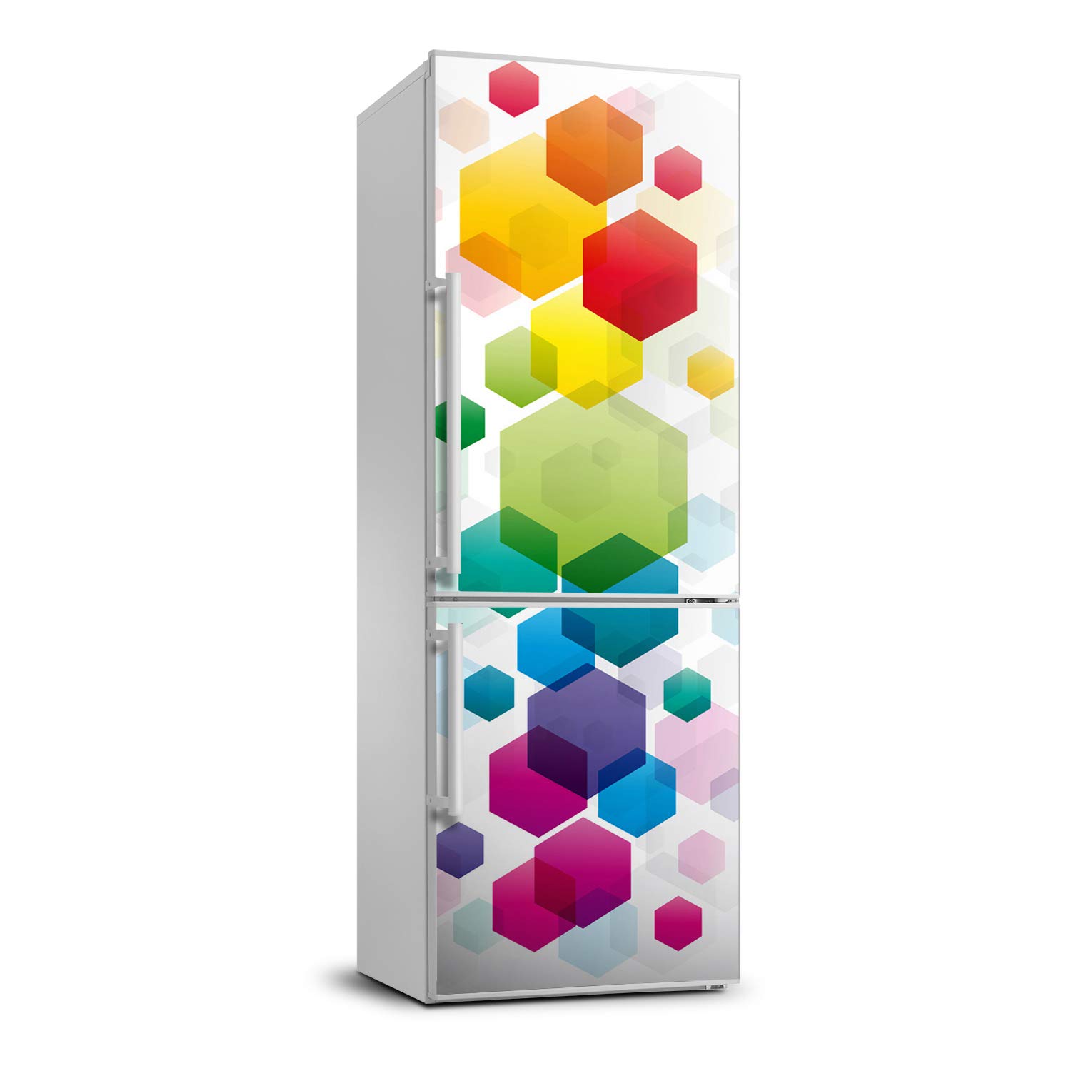 Autocollant frigo 70x190cm Tulup cubes de couleur pour une décoration adhésive moderne