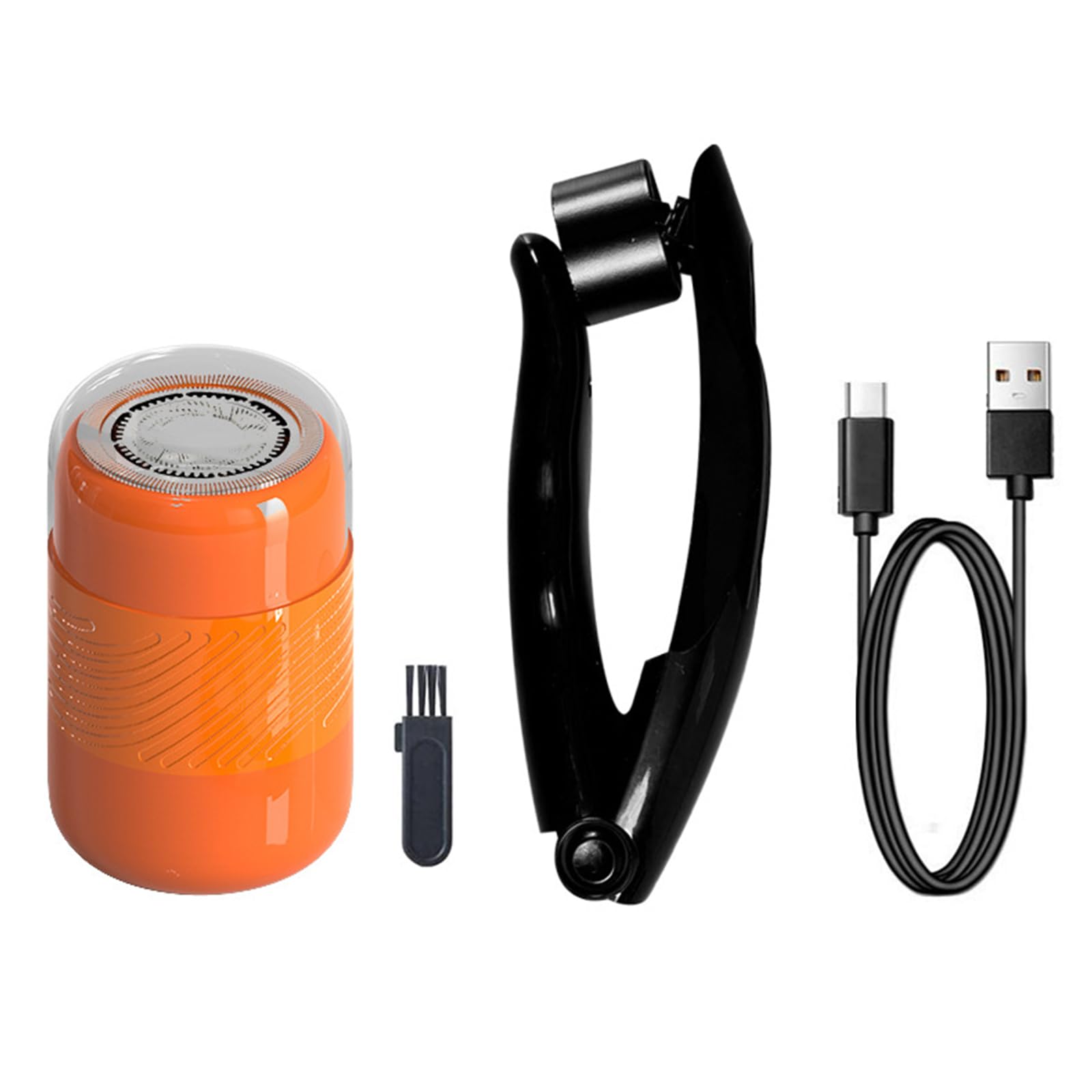 Aparador de cabelo portátil USB C traseiro para homens com alça dobrável design