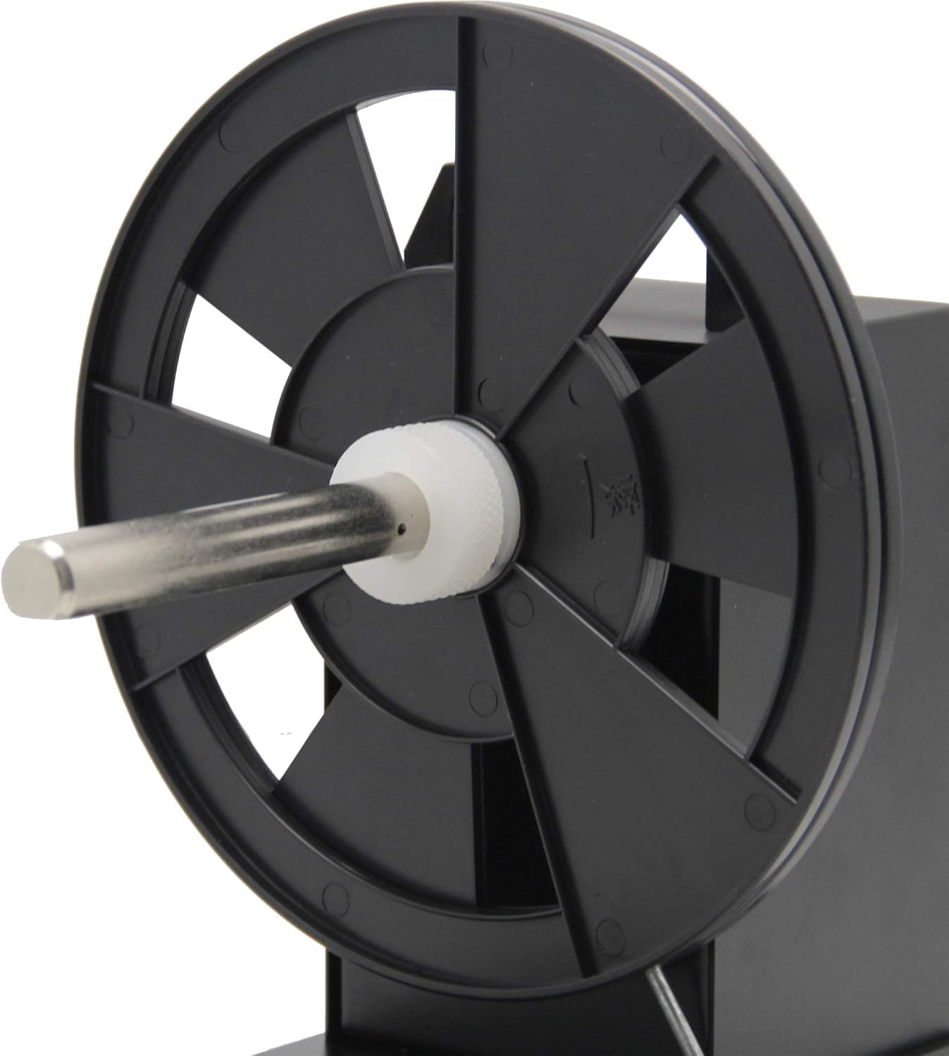 Enrouleur automatique d'étiquettes à vitesse réglable, largeur d'étiquette 120 mm / 4.7in, diamètre 220 mm / 8.7in, support central 2,5/3,8/7,6 cm, pour étiquettes de code-barres