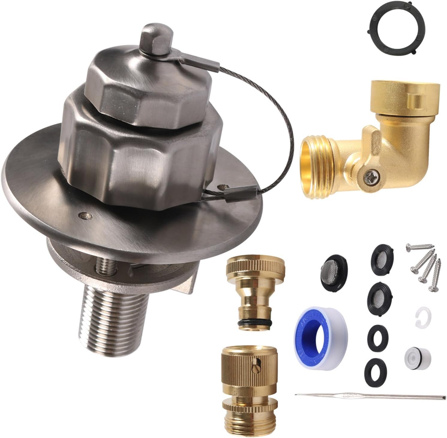 Motorhome Campers Freshwater Inlet Single Way Check Valves Leak Housing Easy None Tool Installation Campers Single Way Water Valves