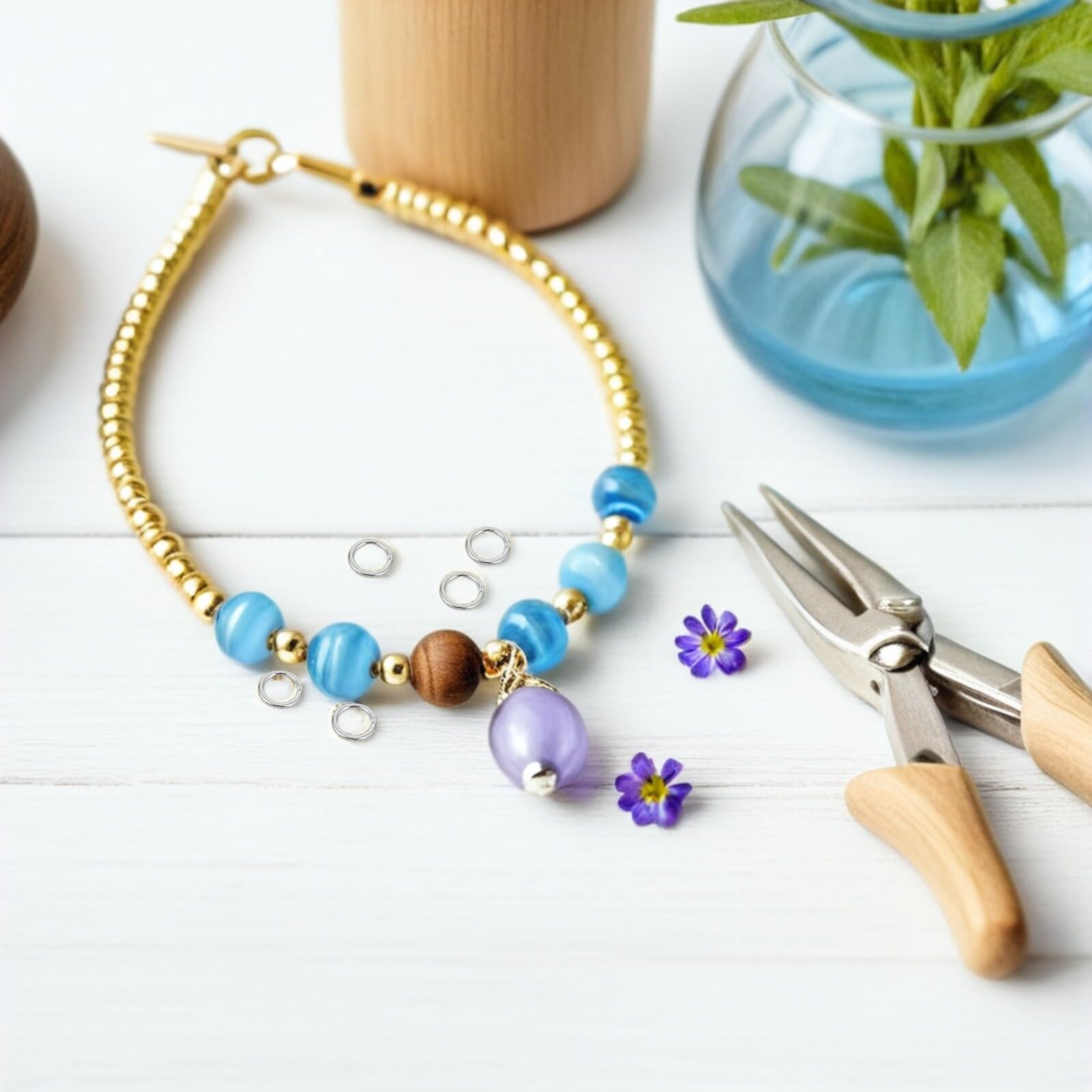 S925 Silber Offene Biegeringe 20 Stück Runde Schmuckverbinder | Halsketten und Armbänder, Selbstgemacht Basteln für Tägliches Tragen und Besondere Anlässe