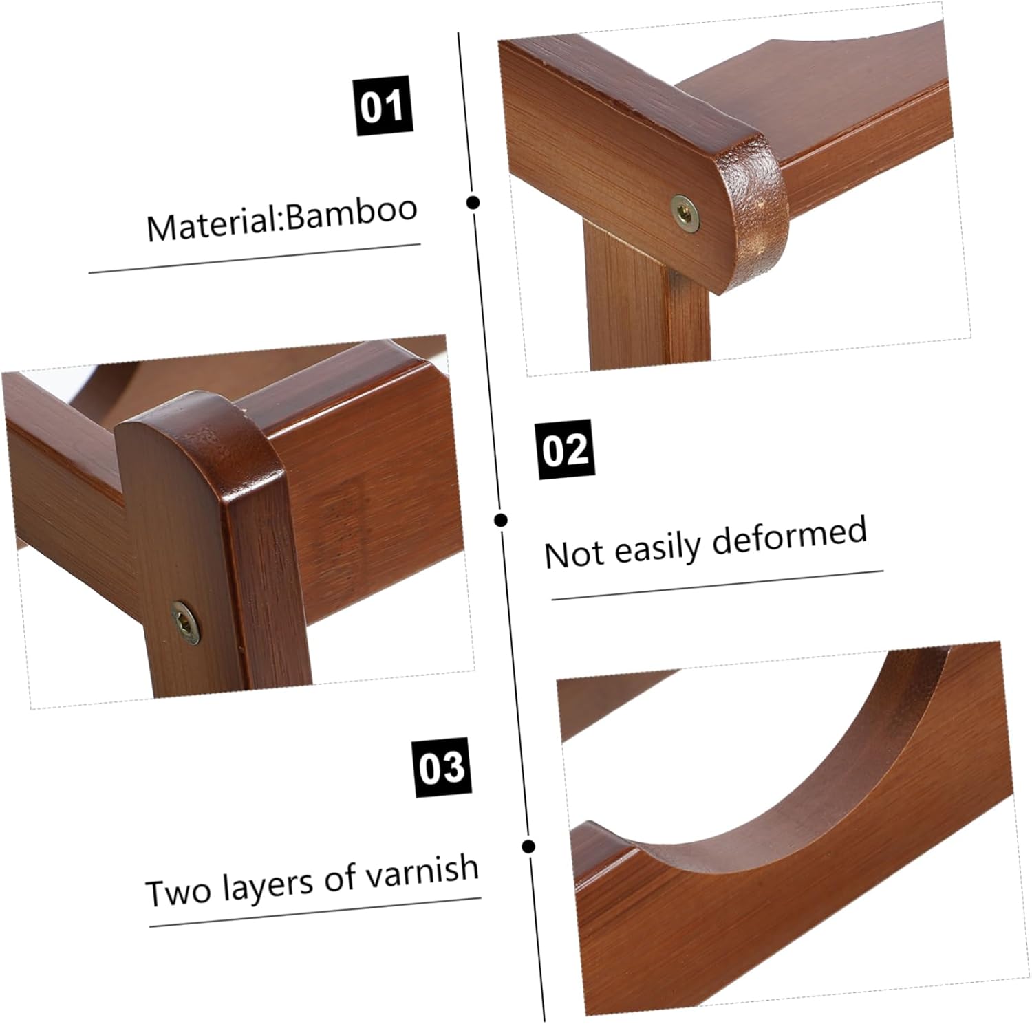 KICHOUSE Elegant Bamboo Wine Rack Compact Table Stand Multi-Bottle Holder Stable Design for Home Decor