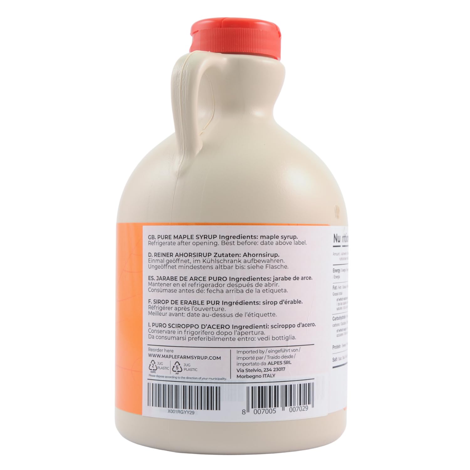 Jarabe de arce Grado A (Amber, Rich taste) - 946 ml - Miel de arce - Sirope de Arce - Original maple syrup