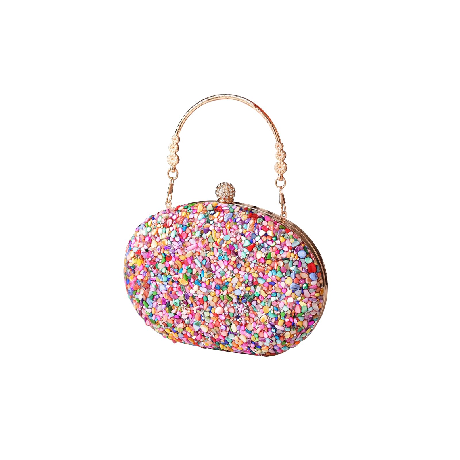 CORIOS Lentejuelas Clutch para Mujer Bolsa de Noche Bolso de Boda Bolsa de Cadena Pequeña Bolso de Fiesta Lujoso Bolso de Hombro Elegante Fiesta de Graduación Banquete Bolsos Bandolera Multicolor
