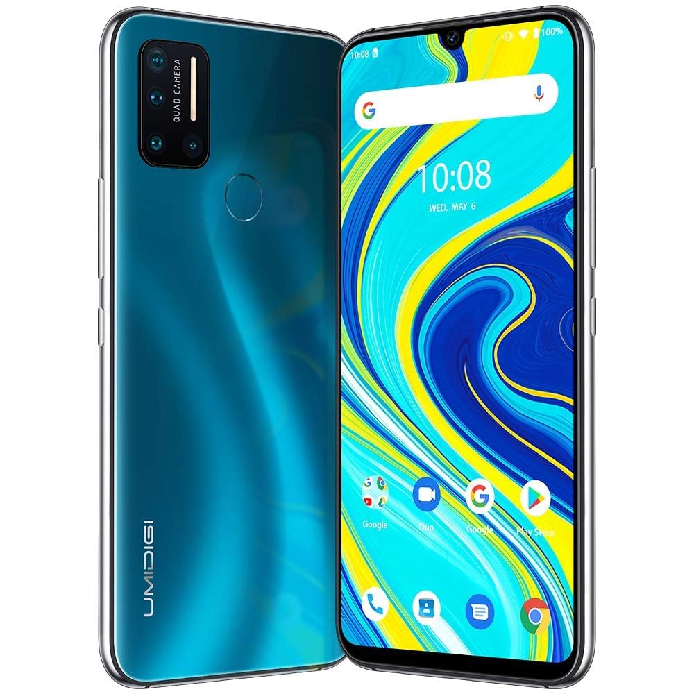 UMIDIGI Smartphone 2.4 K Schermo 6.3" FHD+, 64GB ROM, 16MP+16MP+5MP+5MP | 4150mAh, 4G Dual SIM,4GB RAM Android Telefono cellulare,Face ID/Fingerprint/GPS/OTG, A7 Pro Blu