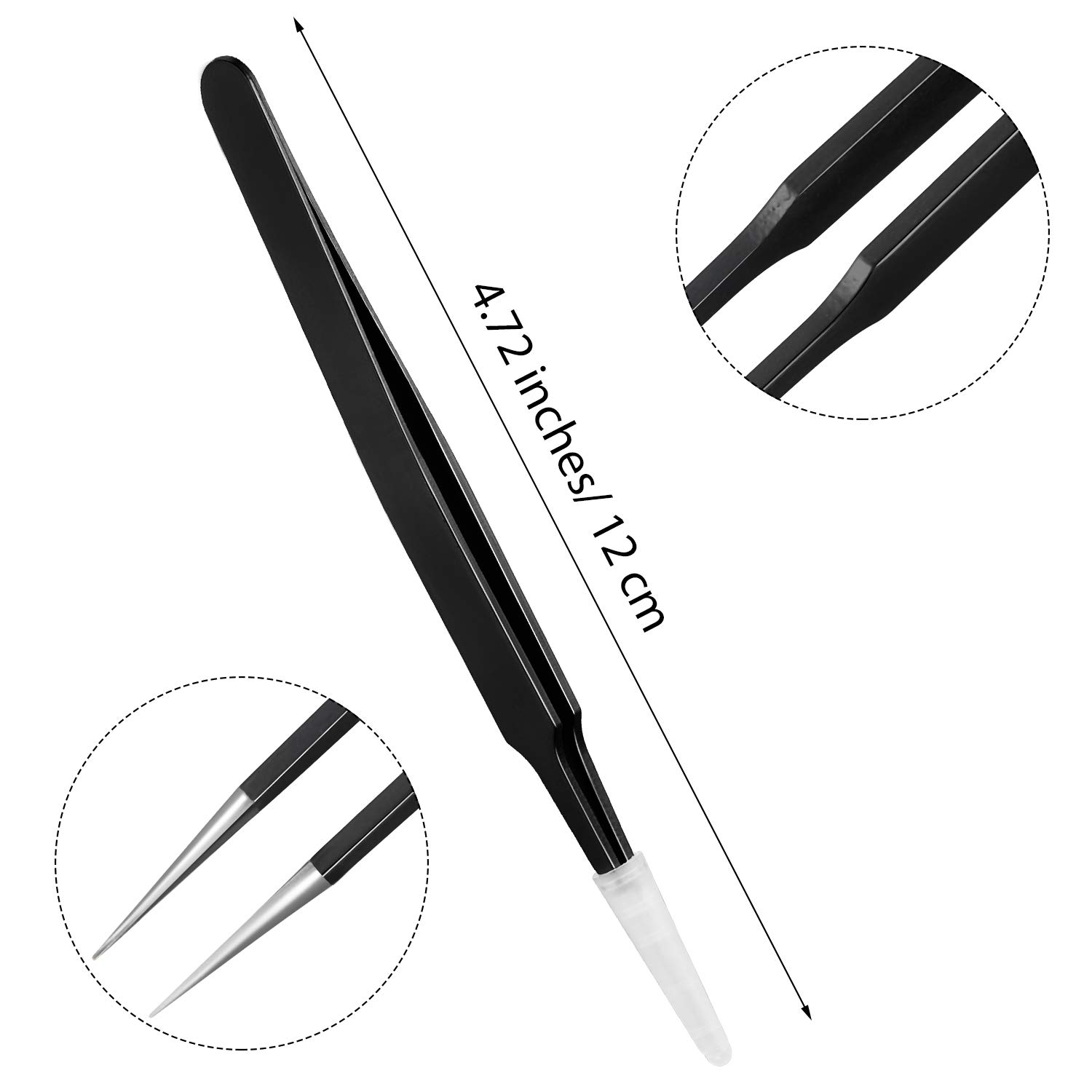 Mini Bead Tweezers Fuse Craft Beading Tweezers for Manual DIY Craft Supplies(5 Pieces) - Image 2