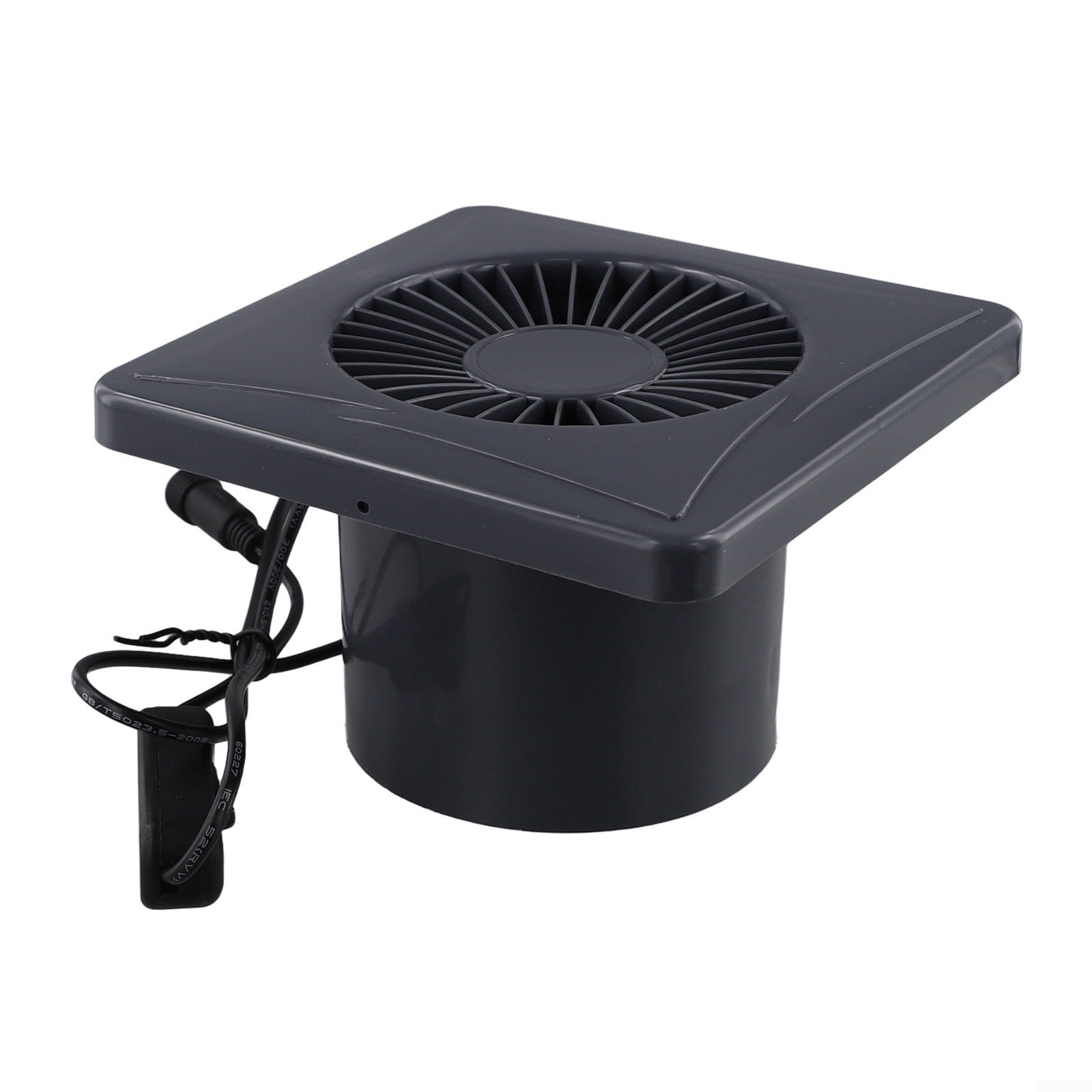 Ventilateur d'échappement solaire 12 V avec clapet anti-retour, ventilateur mural économe en énergie pour maison, garage, serre, extracteur d'air ABS (15,2 cm) (10,2 cm)