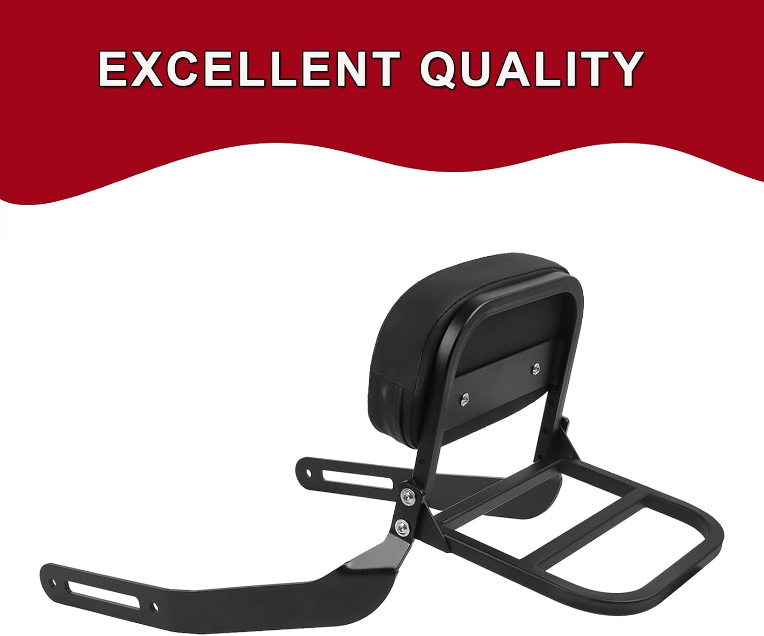 Motorcycle Sissy Bar Backrest Rear Passenger Seat Replacement for Kawasaki Eliminator 500 SE 2024 2025 Eliminator 500/400/450 2023 2024 2025 Detachable Backrest Pad