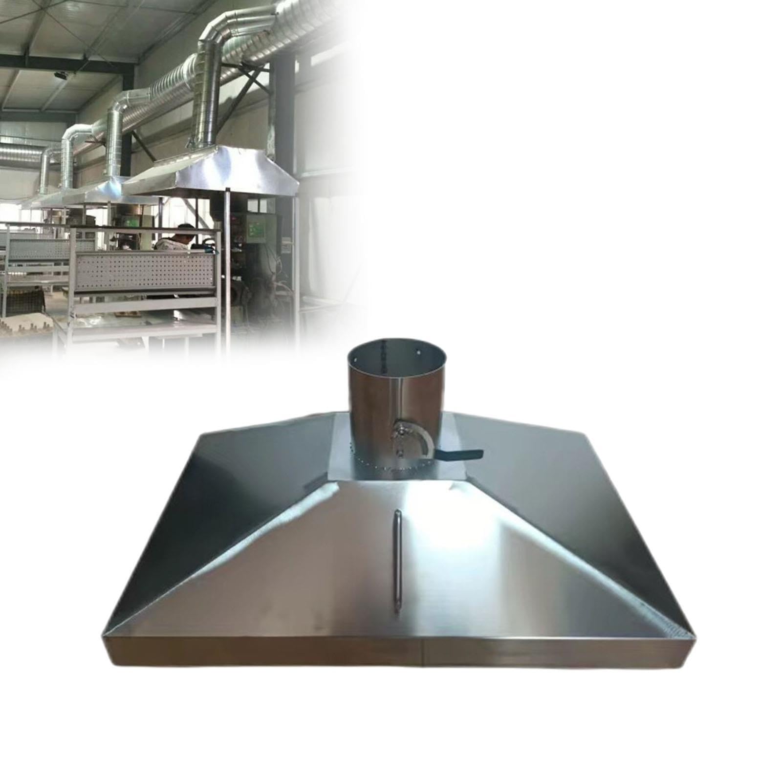 Campana extractora cuadrada de acero inoxidable con ventilación mejorada