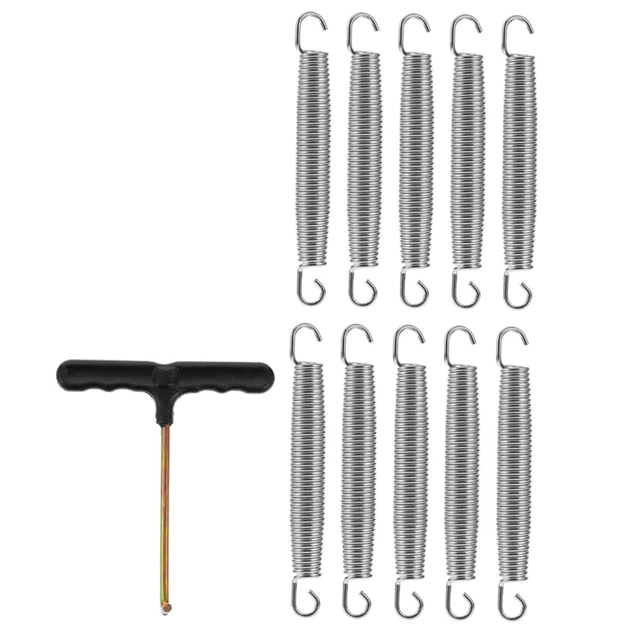 Feder aus Stahldraht schnappschäkel federhaken Trampolin Sprungfedern trampolinfedern Stahlfeder Druckfedern Spannungsfeder Trampolin spannfeder Verzinkter Stahldraht Silver