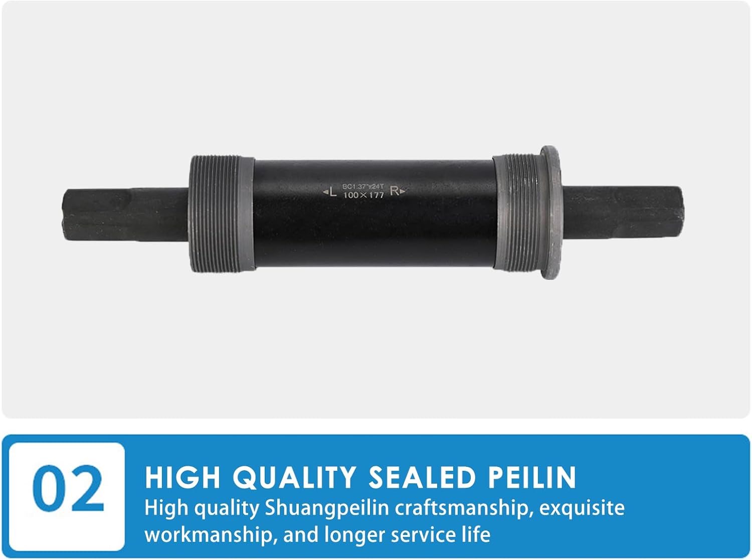 Keenso Bicycle Bottom Bracket, Bicycle Square Tapered Threaded Bottom Bracket BSA with Screws for Fat Snow Bike 80 * 142 100 * 155 100 * 177 mm