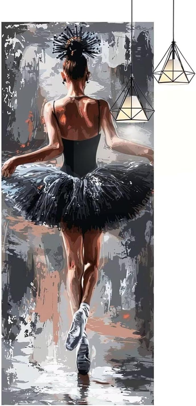 5d ダイヤモンドアート 四角いビーズキット 大きいサイズ 90x250cm 全面貼り付けタイプ ダイヤモンド塗装 バレエ 美しい女