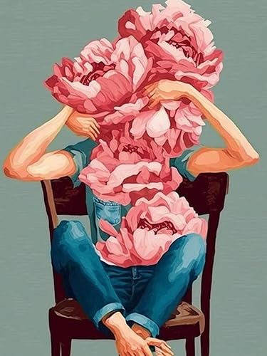 Aiishow - Pintura por números para adultos, principiantes, hermosa mujer, pintura de números para adultos, kit de pintura acrílica para decoración