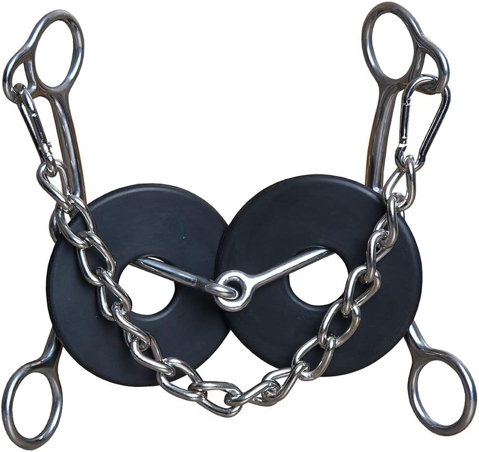 HILASON 5 Western Brittany Medium Horse Mouth Shank Bit | Bit | Stainless Steel | Horse Bits | Western Bit | Horse Shank Bits | Horse Training and Racing Bit | Shank Bits for Horses