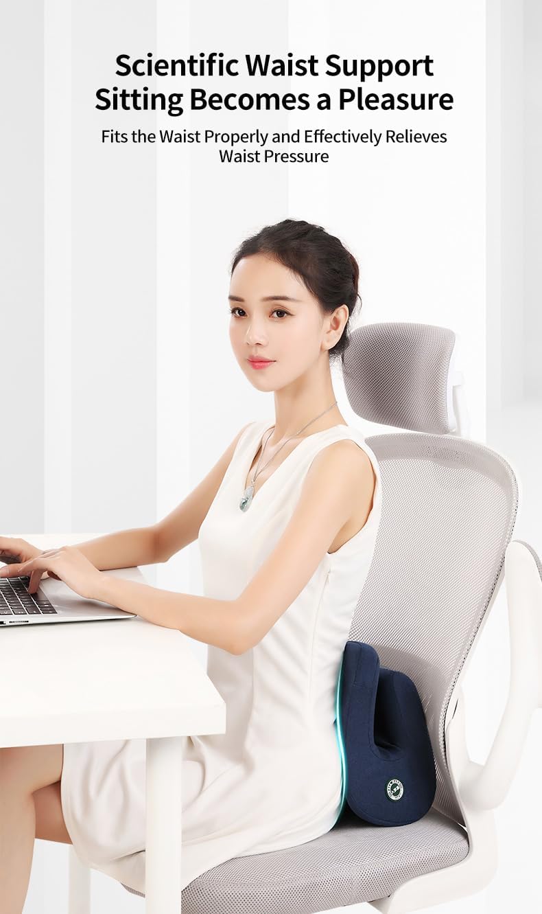 Multifunctional Headrest, Office Chair Neck Pillow, Ergonomic Memory Foam Desk Pillow, Office Chair Headrest Accessory, Universal Neck Support Pillow for Car, Office and Gaming Use (Gray)