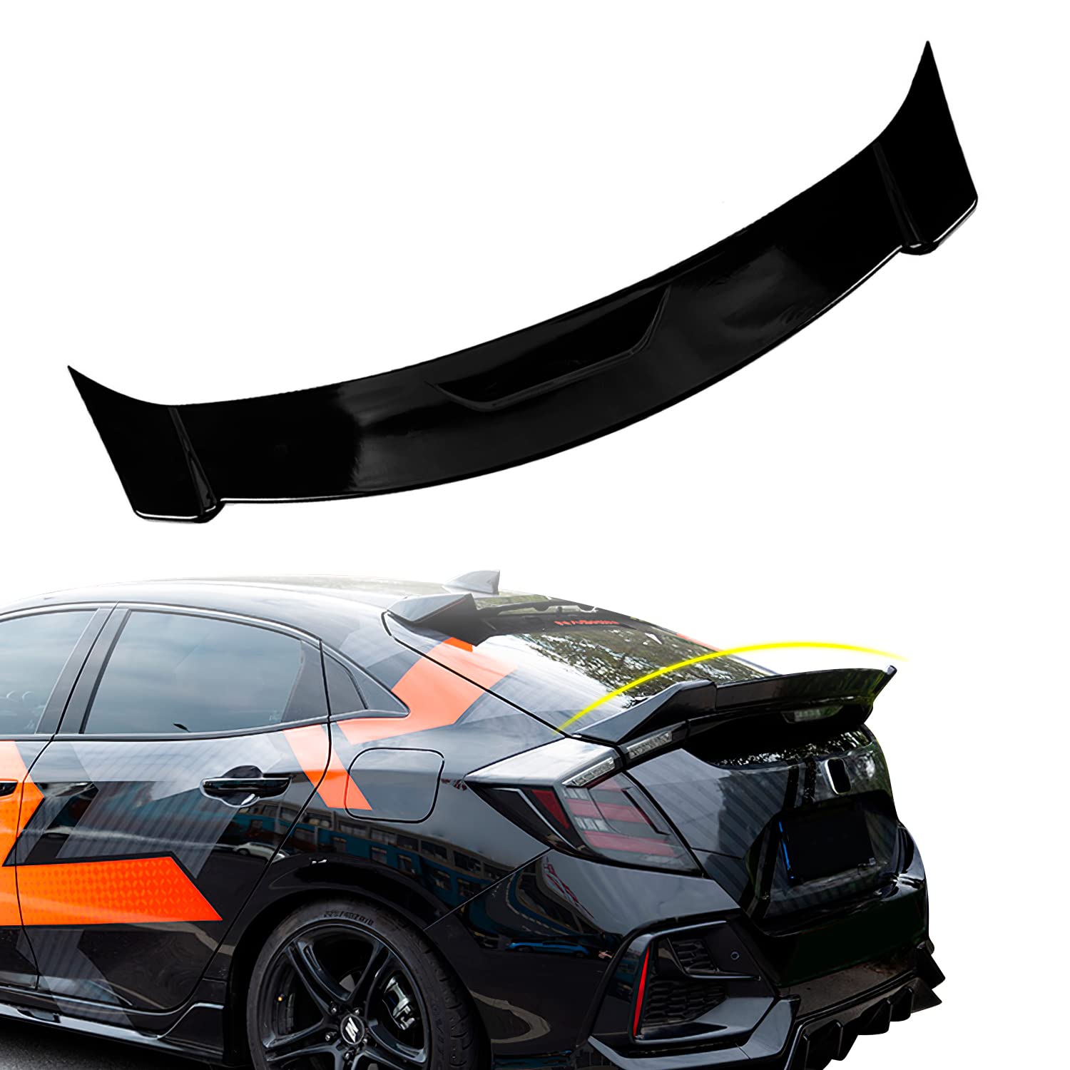 Amazon | Archaic シビックハッチバック FK7 リアスポイラー ウイング 