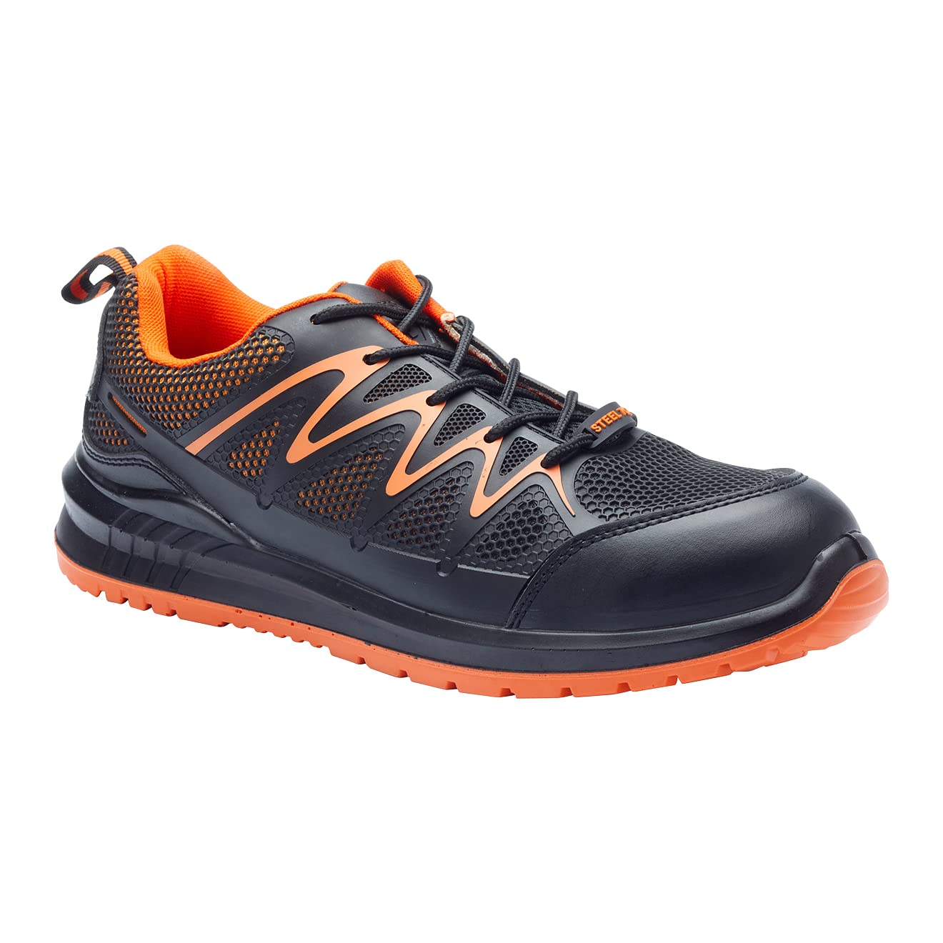 Blackrock Dover S1-P Zapatillas de seguridad ligeras, antiestáticas, cuero, calzado de trabajo, puntera de acero y entresuela protectora de acero, suela antideslizante, zapatillas de seguridad