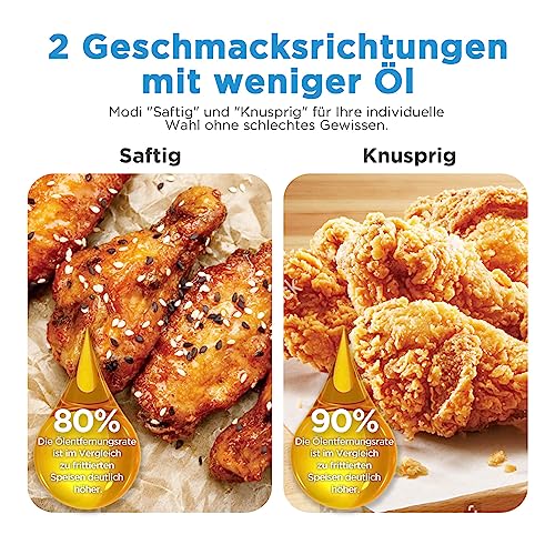 Midea DualTaste Varmluftsfritös 7L - XXL med 8 Program & Visningsfönster