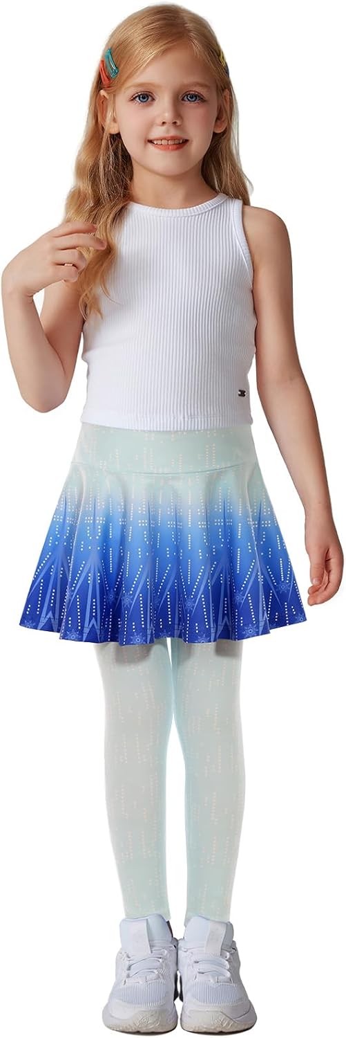 LaBeca Girls Leggings with Full Circle Skirt Stretchy Unicorn Printed Pants for Kids in 3t to 9 Years - Image 4