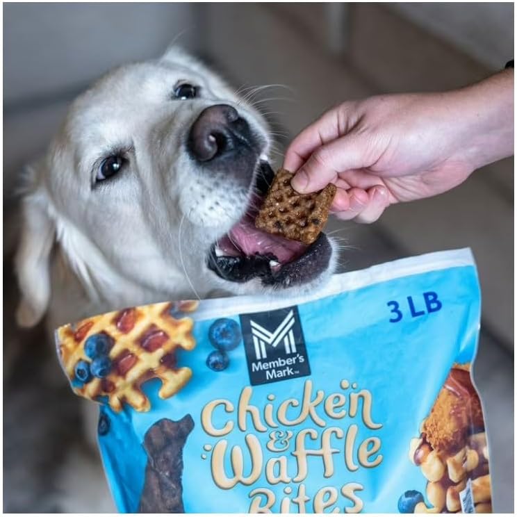 Member Marks Chicken & Waffle Bites Chicken Recipe Dog Treats, 48 Oz ~ (1 Pack).