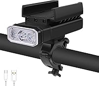 Vista 1 de 4800 Lumen Bike Lights, USB-C Rechargeable Bicycle Light, Super Bright Bike Lights for Night Riding, IP65 Waterproof Bicycle Headlight, for