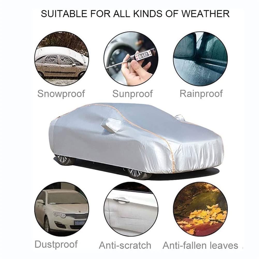 Copertura Auto Impermeabile E Anti-UV Per Mazda MX-5 Miata - In Tessuto Aluminizzato Arancione, Con Strisce Riflettenti