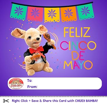 Cuddle Barn Chuey Bamba Singing Chihuahua Animated Plush w/Maracas - 12 in | Sings La Bamba, Shakes Maracas, Mouth Moves, Body Sways, Mariachi Outfit, Batteries Included, Gift for Kids and Adults