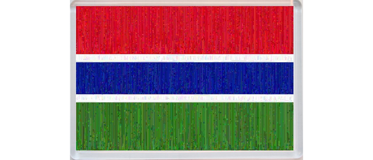 The Gambia - 'Rustic Style' National Country Flag - Jumbo Fridge Magnet