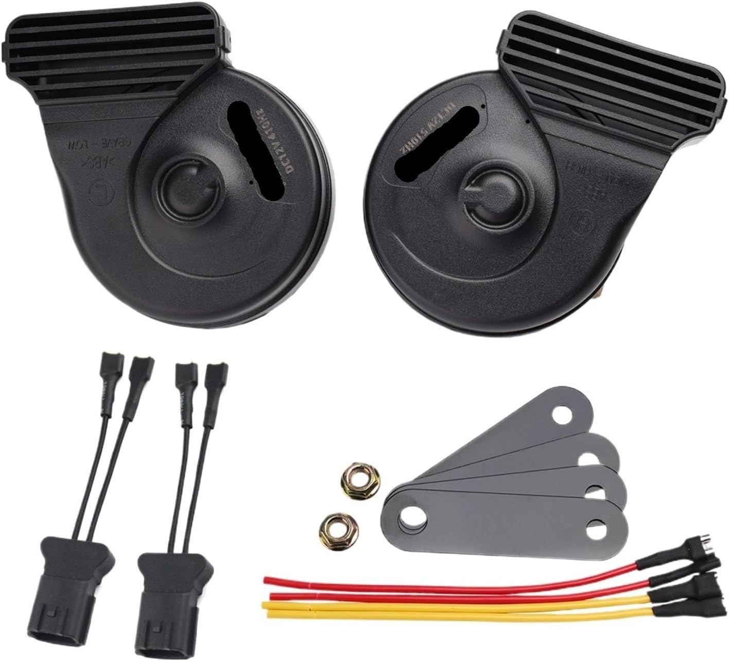 New 12V Universal Loud Waterproof And Dustproof Car Motorcycle Snail Horn(Pair 12v+specialplug)